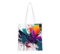 ABYchdd Borsa tote in tela di poliestere con stampa a schizzi di vernice, degna borsa per la spesa, ideale per regali e commissioni quotidiane