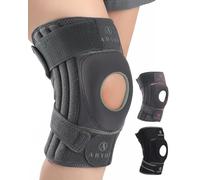 ABYON ELITE Ginocchiera Uomo Donna con sistema a 4 cinghie regolabili antiscivolo e stabilizzatori laterali, tutore ginocchio per dolore, artrite, LCA, menisco, ginocchio del corridore, camminata