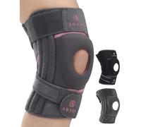 ABYON ELITE Ginocchiera Uomo Donna con sistema a 4 cinghie regolabili antiscivolo e stabilizzatori laterali, tutore ginocchio per dolore, artrite, LCA, menisco, ginocchio del corridore, camminata