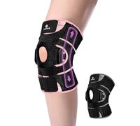 ABYON Ginocchiera articolata per uomo e donna - Supporto con stabilizzatori laterali in metallo e cinturino regolabile a 360° per lesioni al menisco, dolore ACL/MCL, artrite e post-operatorio