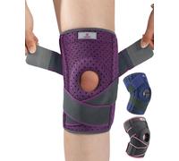 ABYON Ginocchiera Ortopedica, Regolabile Tutore Ginocchio con Stabilizzatori Laterali Rotulea Supporto Sportiva per Uomo e Donne Legamenti Rotula Menisco Artrite (L/XL)