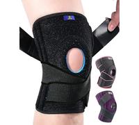 ABYON Ginocchiera Ortopedica, Regolabile Tutore Ginocchio con Stabilizzatori Laterali Rotulea Supporto Sportiva per Uomo e Donne Legamenti Rotula Menisco Artrite (4XL/5XL)