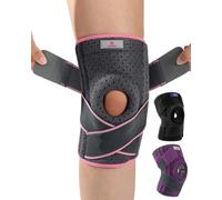 ABYON Ginocchiera Ortopedica, Regolabile Tutore Ginocchio con Stabilizzatori Laterali Rotulea Supporto Sportiva per Uomo e Donne Legamenti Rotula Menisco Artrite (L/XL)