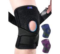 ABYON Ginocchiera Ortopedica, Regolabile Tutore Ginocchio con Stabilizzatori Laterali Rotulea Supporto Sportiva per Uomo e Donne Legamenti Rotula Menisco Artrite (L/XL)
