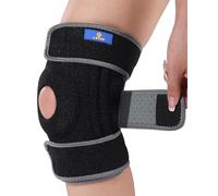 ABYON Ginocchiera per Uomo Donna con Stabilizzatori Laterali e Cinghie Regolabili, Supporto Patella Aperto per Artrite Tendinite, Lacerazioni del Menisco, Sollievo dal Dolore Articolare