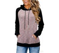 ABYOVRT Felpa con cappuccio da donna, leggera, in tessuto a nido d'ape, per autunno e inverno, felpa a maniche lunghe, casual, per il tempo libero, S-XXL, viola., XXL