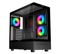 ABYSM Gaming Scatola PC Gamer Danube SAVA H400 Prime Black ATX, con tre ventole ARGB, capacità per schede grafiche fino a 410 mm