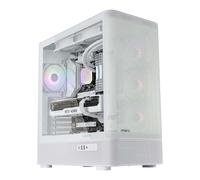 Abysm Gaming ATX Danube SAVA H500 II Air White con vetro laterale temperato, pannello a griglia, sette slot di espansione e 4 ventole da 120 mm ARGB preinstallate