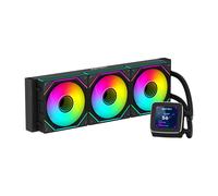 ABYSM Gaming Raffreddamento liquido OCEANIC 360 Black ARGB, con display LCD da 2,8'' personalizzabile, per monitoraggio della temperatura della CPU, velocità delle ventole e altri parametri
