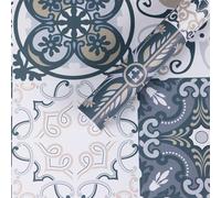 Abyssaly Adesivi per Piastrelle Bianco e Blu, Piastrelle Adesive Cucina, Rotolo Adesivo per Mobili Mattonelle Bagno Rivestimento 30 x 300 cm