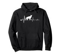 Abyssinian Cat Heartbeat Funny Kitten Cats Lovers Felpa con Cappuccio