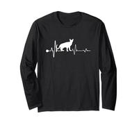 Abyssinian Cat Heartbeat Funny Kitten Cats Lovers Maglia a Manica