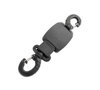 ABYSSTAR Unisex - Adulto Mini Retrattore Retrattore Nero 35 cm