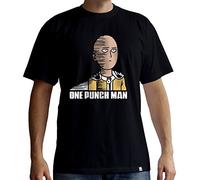 Abystyle 80461 One Punch Uomo T-Shirt Saitama Fun Uomo Nero, S