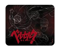 ABYSTYLE Berserk Guts - Tappetino per mouse quadrato, 23,5 cm di lunghezza x 19,6 cm di altezza, con base in gomma antiscivolo, motivo anime, manga, accessori per scrivania da ufficio, idea regalo