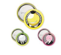 ABYstyle - Confezione da 3 distintivi ASSASSINATION CLASSROOM Koro-sensei - Prodotto Ufficiale - Diametri 5 cm & 3,2 cm - Touch Soft-Touch