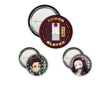 ABYstyle Confezione di badge Demon Slayer Tanjiro & Nezuko S2 – 1x5 cm, 2x3,2 cm, metallo