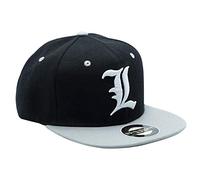 ABYstyle - Death Note Snapback cap, L Symbol, Black & Grey