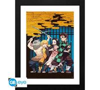 Abystyle: DEMON SLAYER (Tanjiro Draw) Poster Incorniciato Anime Cornice 30x40