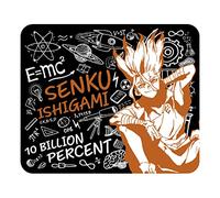 ABYSTYLE Dr. Stone Senku Ishigami - Tappetino per mouse quadrato, 23,5 x 19,6 cm, velocità di precisione e base in gomma antiscivolo, motivo: anime manga per ufficio, accessori da scrivania regalo