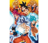 ABYstyle - DRAGON BALL SUPER - Poster - Trasformazioni- arrotolato filmato (91,5 x 61 cm)
