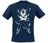 ABYSTYLE Dragon Ball Z - Vegeta Uomo T-Shirt Blu Scuro S 100% Cotone Regular