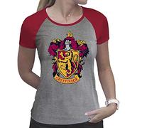 ABYSTYLE - Harry Potter - Tshirt - Grifondoro - Donna - Grigio e Rosso - Premium (M)