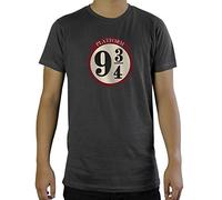 ABYSTYLE - Harry Potter - T-Shirt - Binario 9 3/4 - Grigio Scuro - Uomo (M)