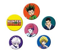 ABYSTYLE - HUNTER X HUNTER - Confezione di badge personaggi, multicolore, 2,5 cm et 3,2 cm de diamètre