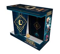 ABYSTYLE - LEAGUE OF LEGENDS Confezione regalo in vetro XXL + spilla + taccuino Hextech
