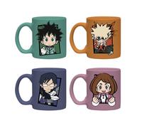 My Hero Academia Set 4 Espresso Mugs Chibi Tazzine Caffe' ABYSTYLE