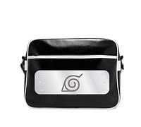 ABYSTYLE - NARUTO Borsa Besace Simbolo Konoha Vinile, Nero
