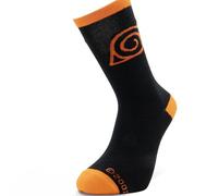 ABYSTYLE - NARUTO SHIPPUDEN - Calze - Nero & Arancione - Konoha, Nero , Taglia unica