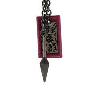 ABYSTYLE Naruto Shippuden Kunai Portachiavi ed etichetta esplosiva 5,5 cm Replica Arma in Metallo con Panno Charm Accessori Merch Regalo
