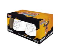 ABYSTYLE Naruto Shippuden - Set di bicchieri in vetro Konoha e Akatsuki da 10 once, 2 pezzi di mangime per la casa e la cucina