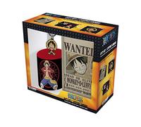 ABYSTYLE One Piece Monkey D. Luffy - Set regalo con tazza da 325 ml, taccuino con copertina rigida e portachiavi, accessori per bevande manga, 3 pezzi