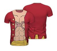ABYSTYLE - One Piece - Replica T-Shirt - Luffy New World - Rosso - Uomo (L)