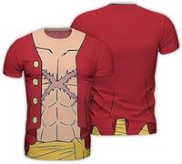 Abystyle One Piece Replica Maglietta Luffy New World, Rosso, Uomo, M