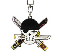 ABYSTYLE - One Piece - Zoro sleutelhanger, Zwart, Dimensions : diamètre environ