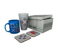 ABYSTYLE PlayStation Classic - Tazza in vetro da 400 ml e 2 sottobicchieri, conf