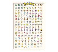 ABYSTYLE POKEMON - Poster Kanto 151, decorazione da parete, decorazione per camera da letto, ufficio, 91,5 x 61 cm, anime manga Home & Office Great for Gift and Fans