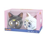 ABYstyle - Sailor Moon, confezione regalo 3D, tazze Luna e Artemis