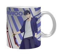 ABYSTYLE - SOLO LEVELING Tazza effetto argento Jinwoo & Igris - Prodotto Ufficiale - Capacità 320 ml - Ceramica Premium