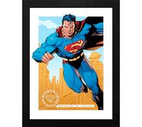 ABYSTYLE - Stampa incorniciata DC COMICS Superman 30×40 cm - Prodotto ufficiale - Carta fotografica - Cornice in PVC rinforzata