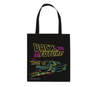 ABYSTYLE - TORNA AL FUTURO Tote Bag DeLorean Neons, Nero