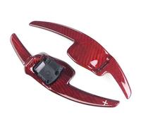 abywrpagg Compatibile Con VW Per Tiguan Per Scirocco 2009 2010 2011 2012 2013 2014 2015 1 Paio Di Estensioni Per Leve Del Cambio In Fibra Di Carbonio Per Volante Auto(Carbon fiber red)
