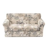 ABZDUNG Copridivano elastico, Copripoltrona Jacquard 2 Posti con 2 Fodera per cuscino, Copridivano Un Posto AntiGraffio per Gatto Cani(E,2 Posti)