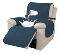 ABZDUNG Copripoltrona Relax Reclinabile 1 Posto, Copri Poltrona con Braccioli, Copripoltrona 1 Posto con Braccioli, Copripoltrone con Fascia Elastica, Copridivano Reclinabile(Blu Berlino,59 CM)