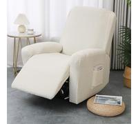 ABZDUNG Copripoltrona Relax Reclinabile Universale, Jacquard Fodere Poltrona Relax Elasticizzato Copripoltrona 1 Posto con Tasca Copripoltrona Reclinabile Fodere per Poltrone Rimovibile(E)