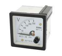 AC 0-250V Class 2.5 Square Analog Volt Panel Mount Meter Gauge